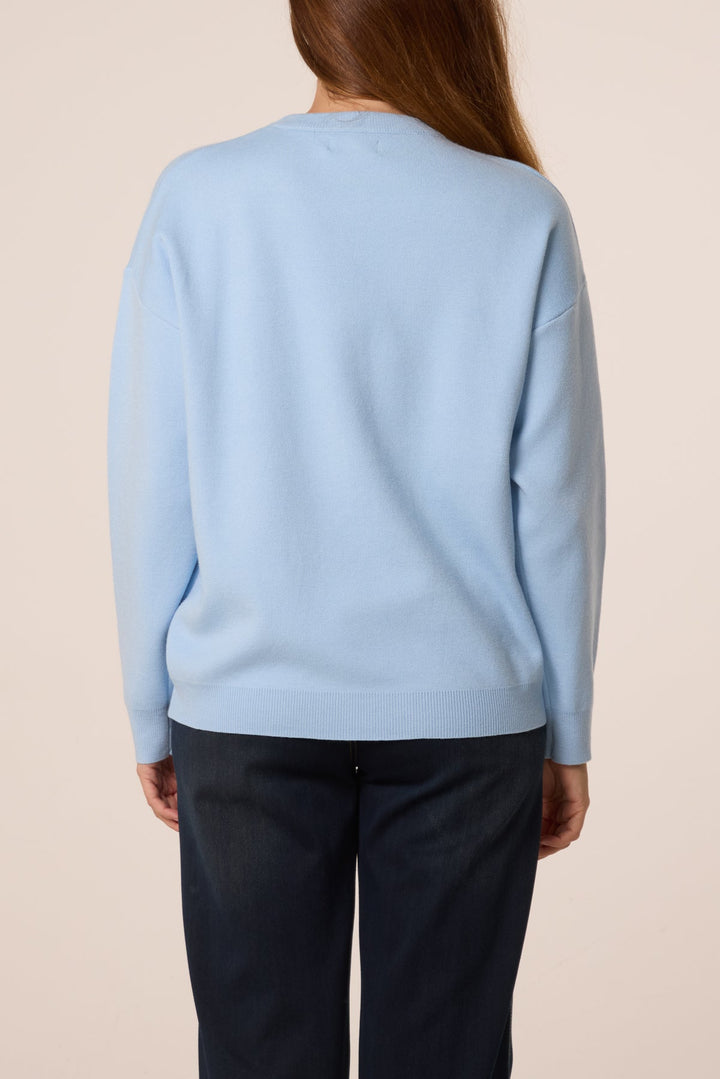 SOHO New York Blue &amp; Chocolate Knit Jumper
