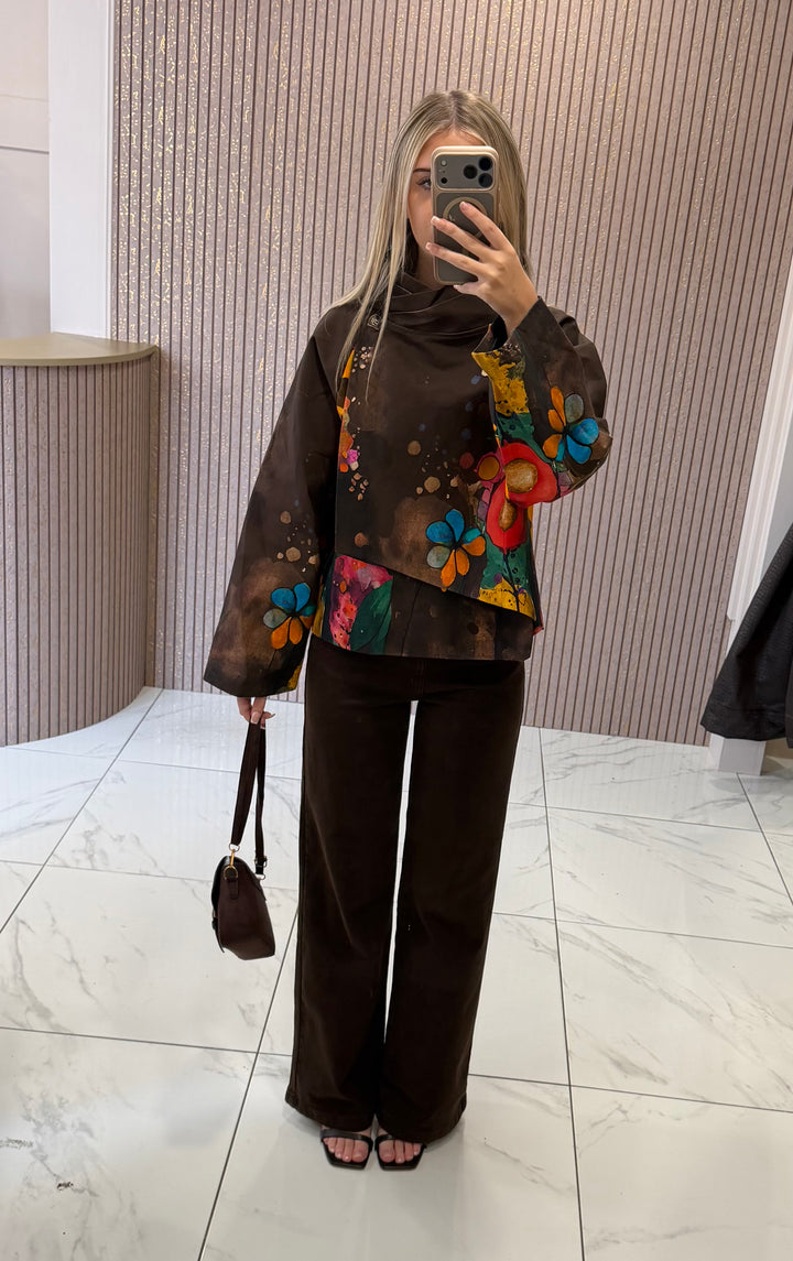 Dolce Chocolate Colourful Print Lightweight Jacket