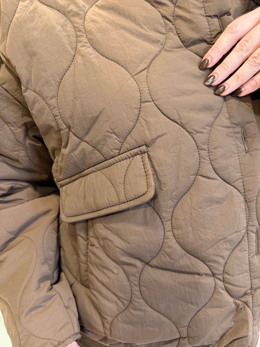 Connie Chocolate Quilted Jacket