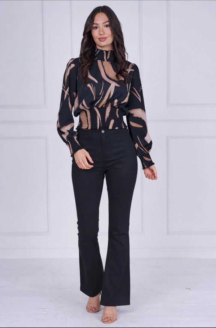Myla Abstract Print Top/Blouse