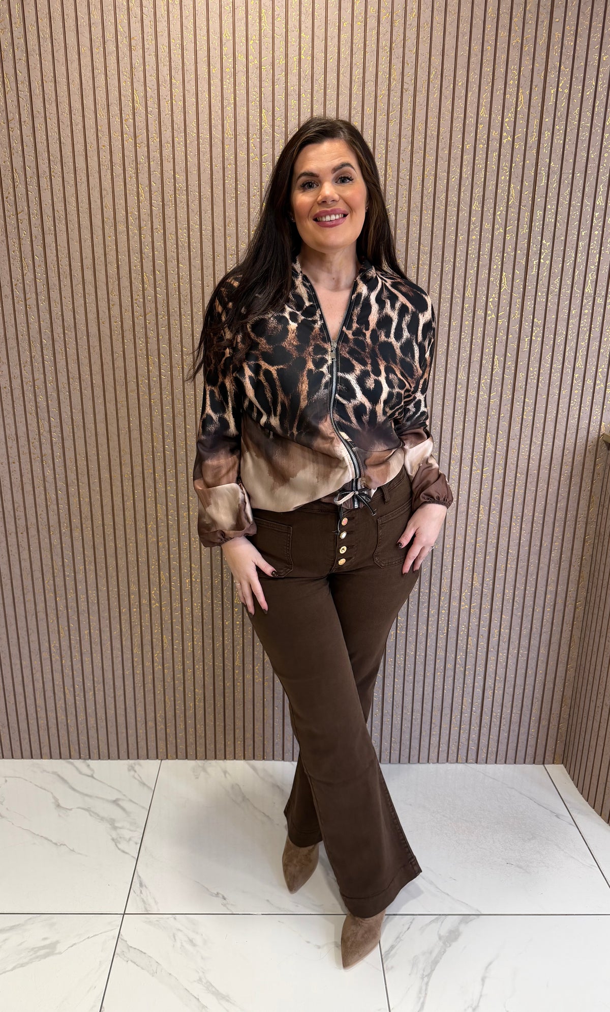 Anais Animal Print Lightweight Jacket