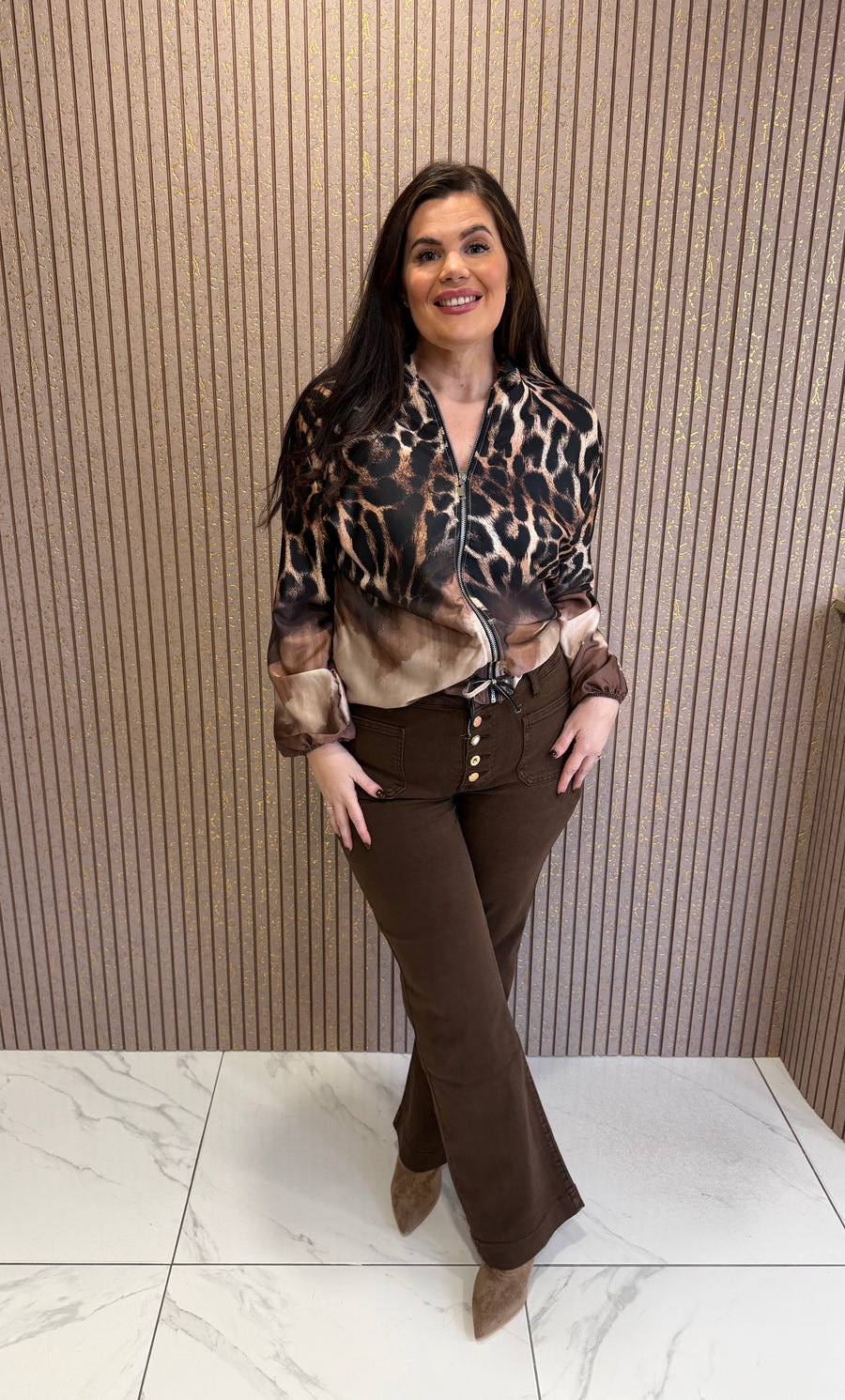 Anais Animal Print Lightweight Jacket