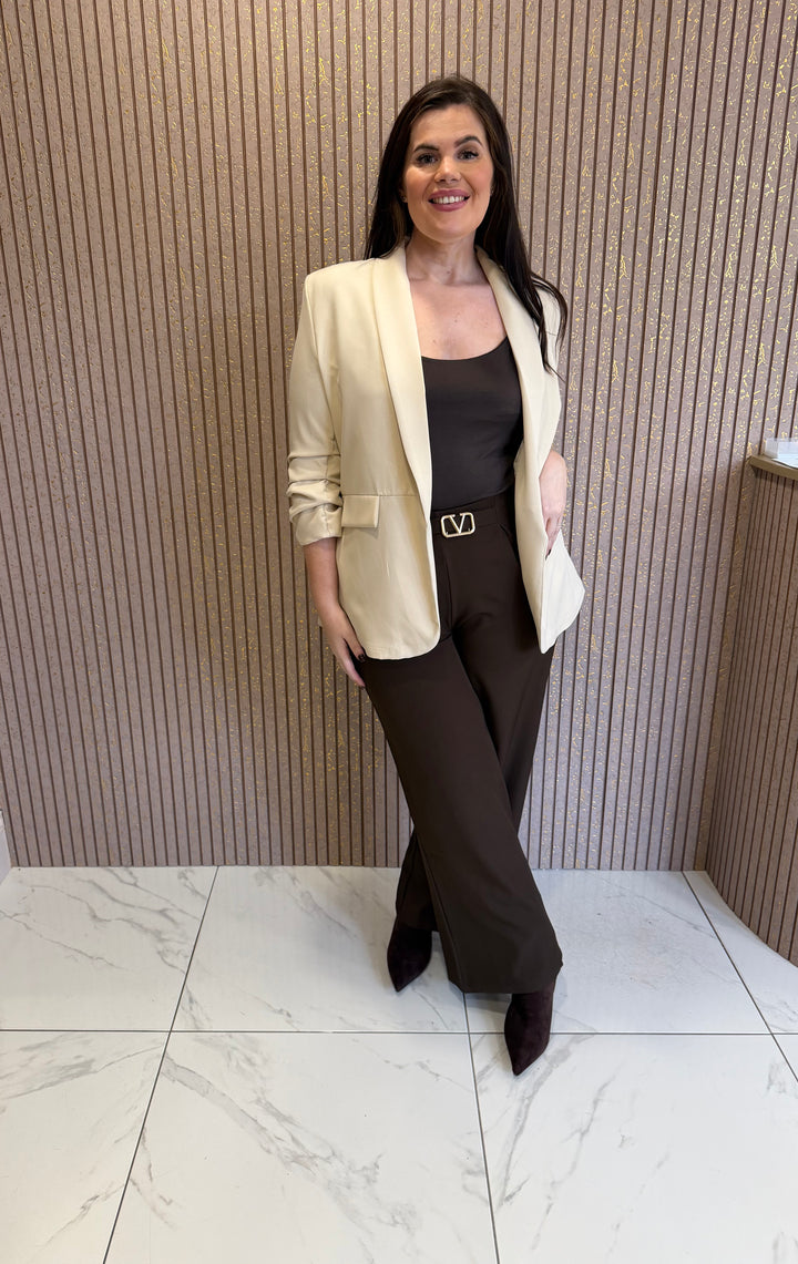 Valentina Black Wide Leg Trousers