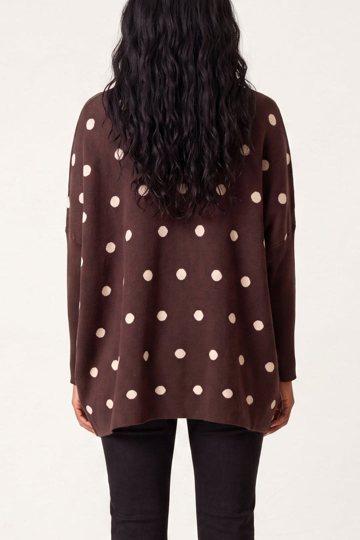 Esme Chocolate Polka Dot Jumper