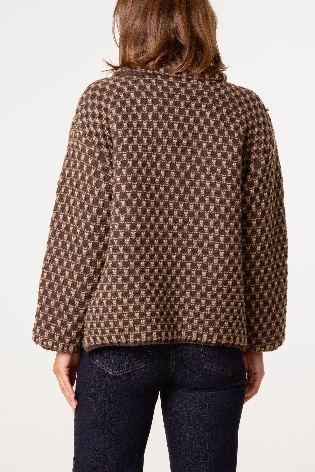 Edie Geo Print Knit Coat/Cardigan