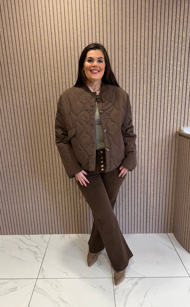 Connie Chocolate Quilted Jacket