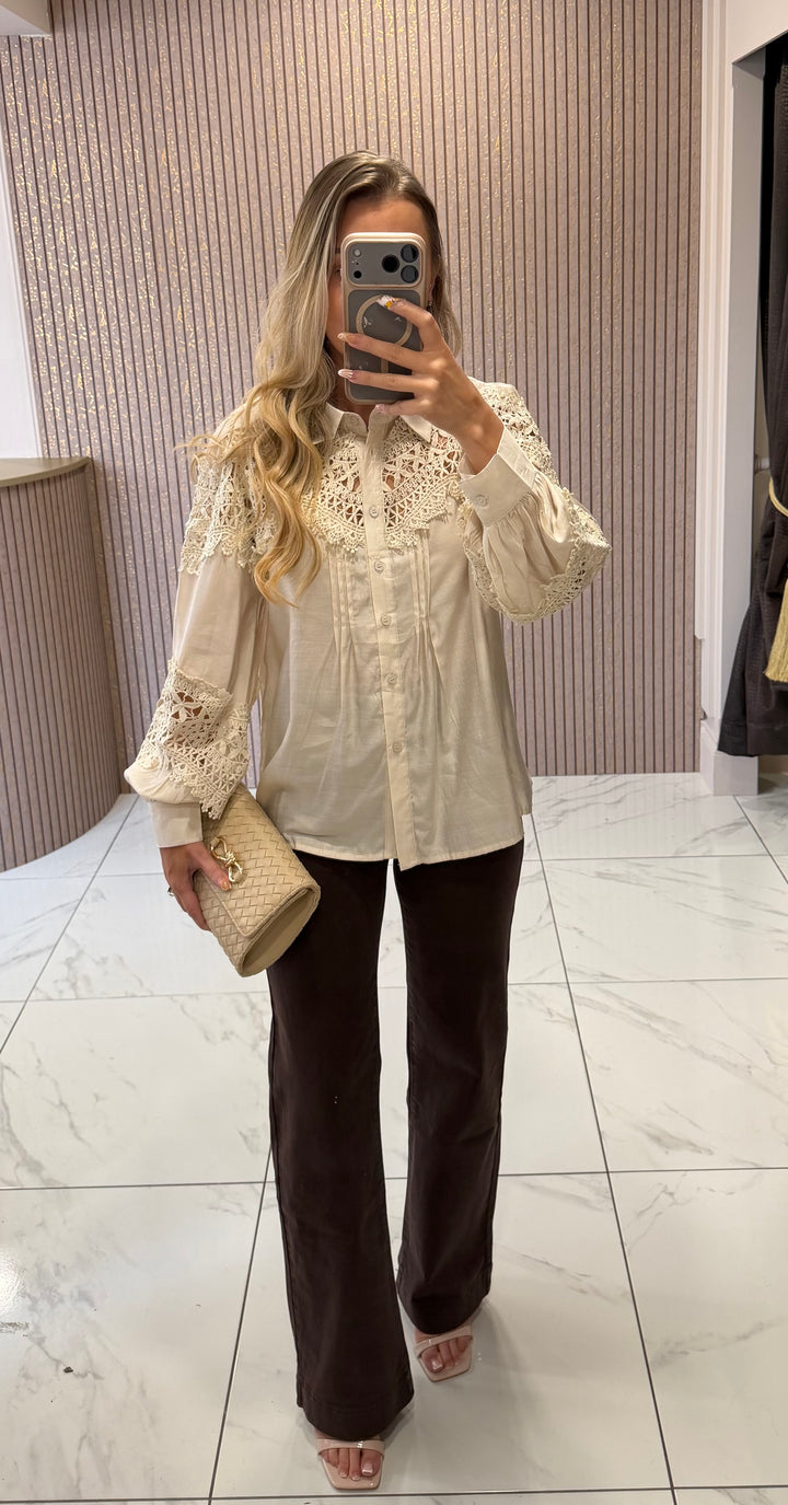 Talia Cream Intricate Crochet Lace