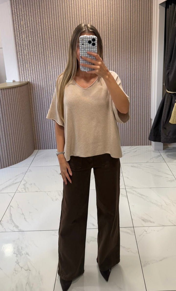 Heidi Cream Fine Knit Jumper/Top