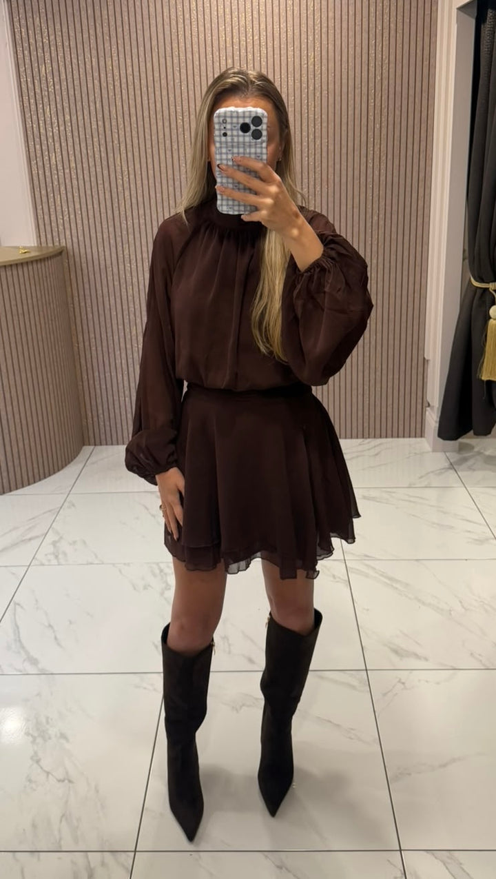 Dollie 2 Way Chocolate Bow Dress