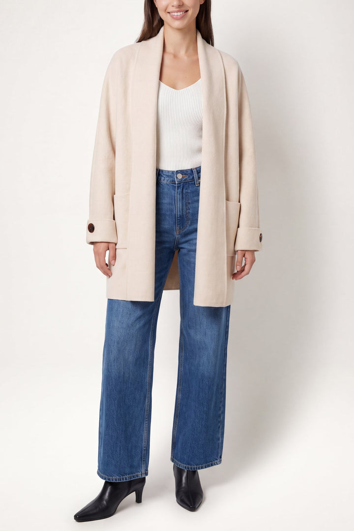 Anna Cream Heavyweight Cardigan