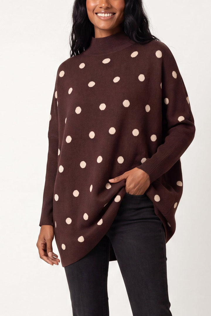 Esme Chocolate Polka Dot Jumper