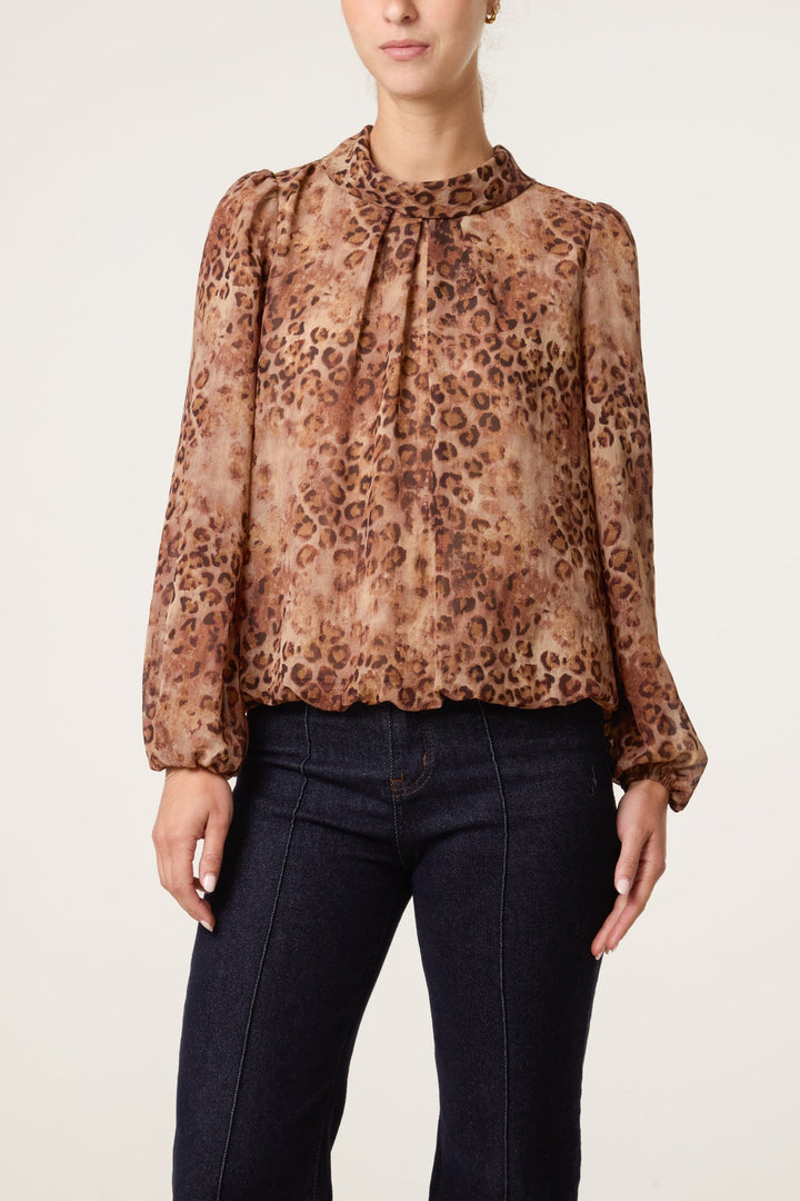 Laura Leopard Print Blouse