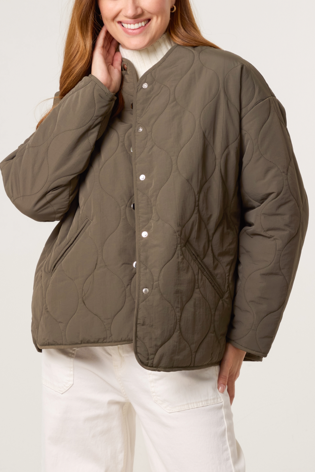 Casandra Khaki Padded Jacket