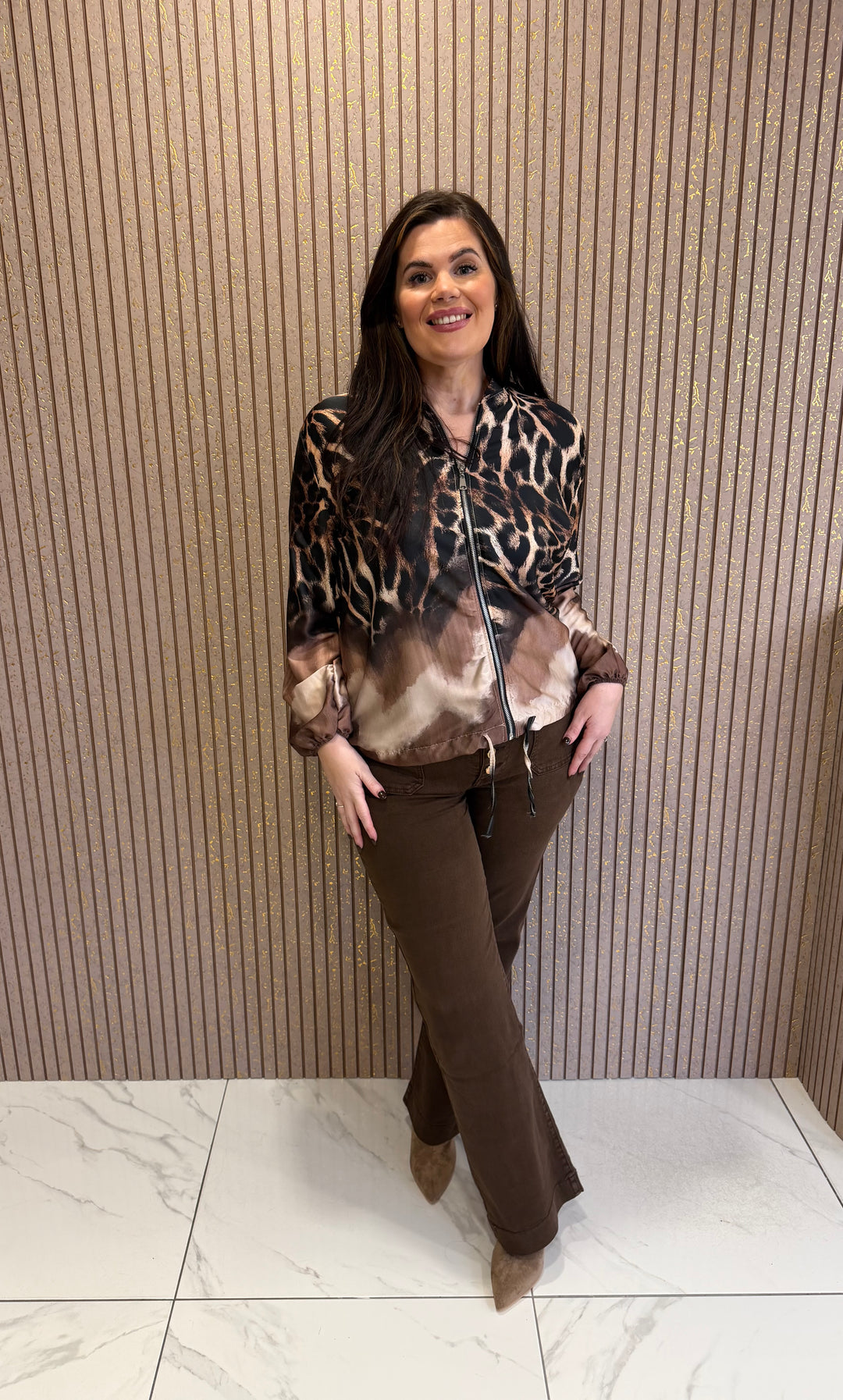 Anais Animal Print Lightweight Jacket