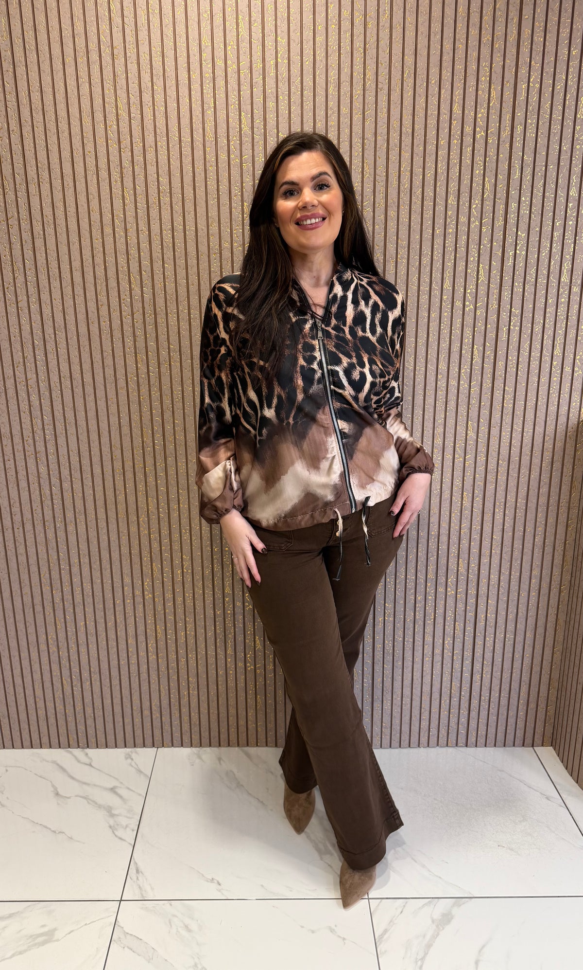 Anais Animal Print Lightweight Jacket