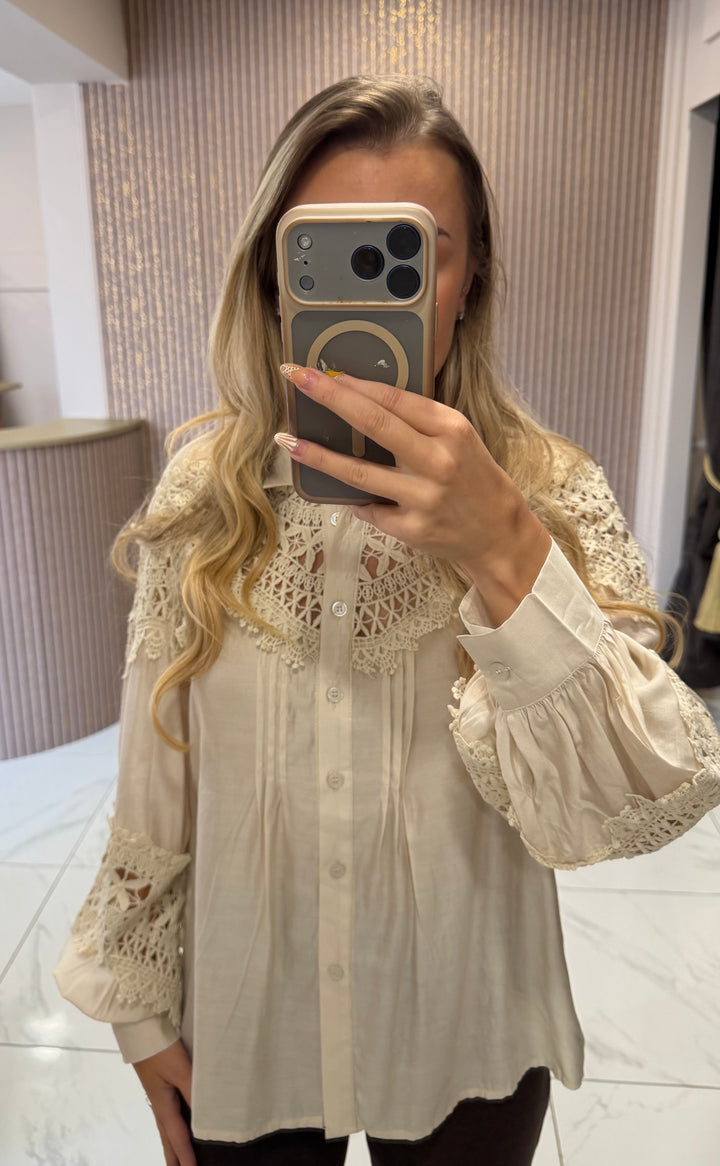 Talia Cream Intricate Crochet Lace
