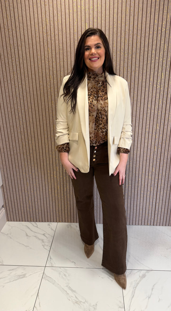 Laura Leopard Print Blouse