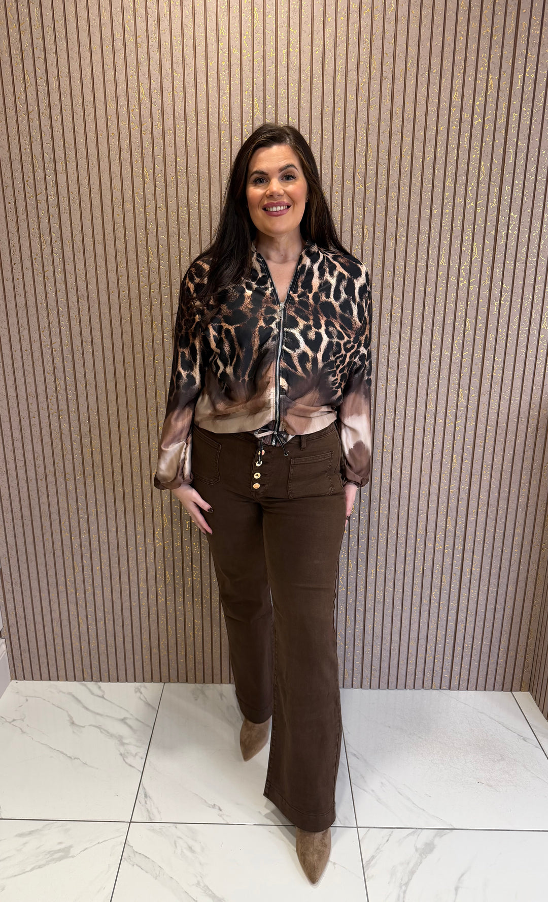 Anais Animal Print Lightweight Jacket