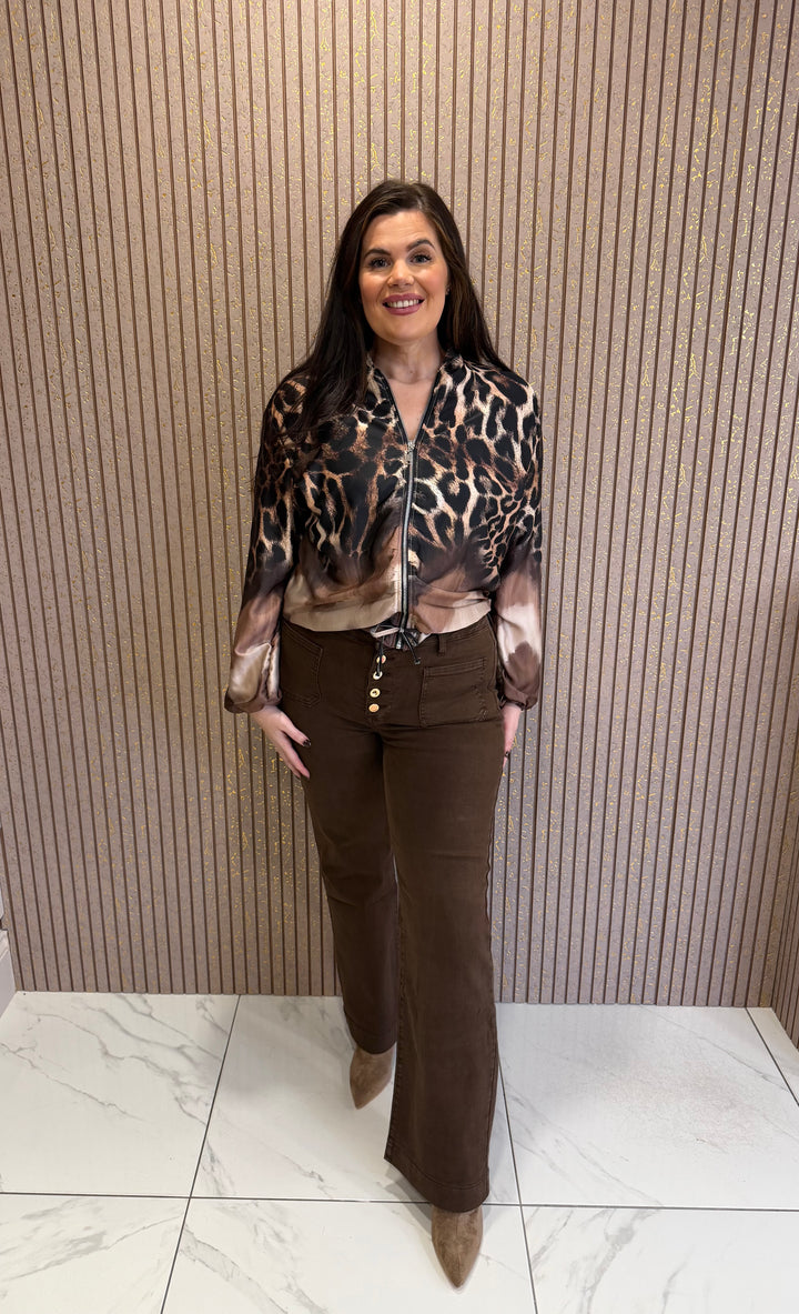 Anais Animal Print Lightweight Jacket