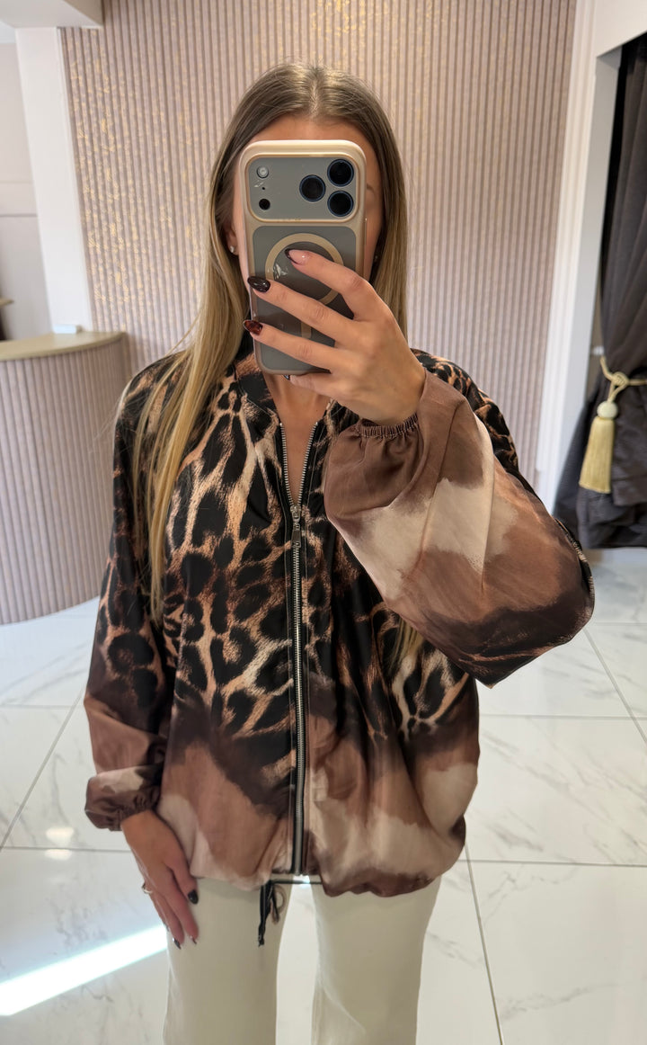 Anais Animal Print Lightweight Jacket