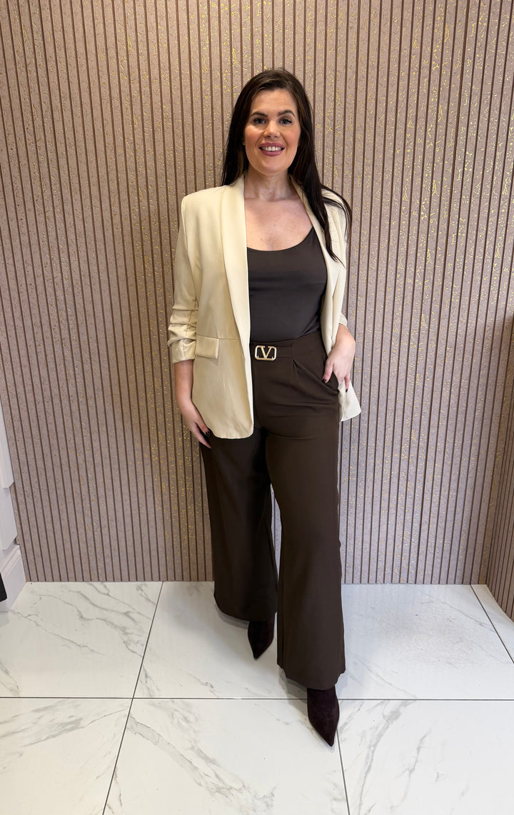 Valentina Black Wide Leg Trousers