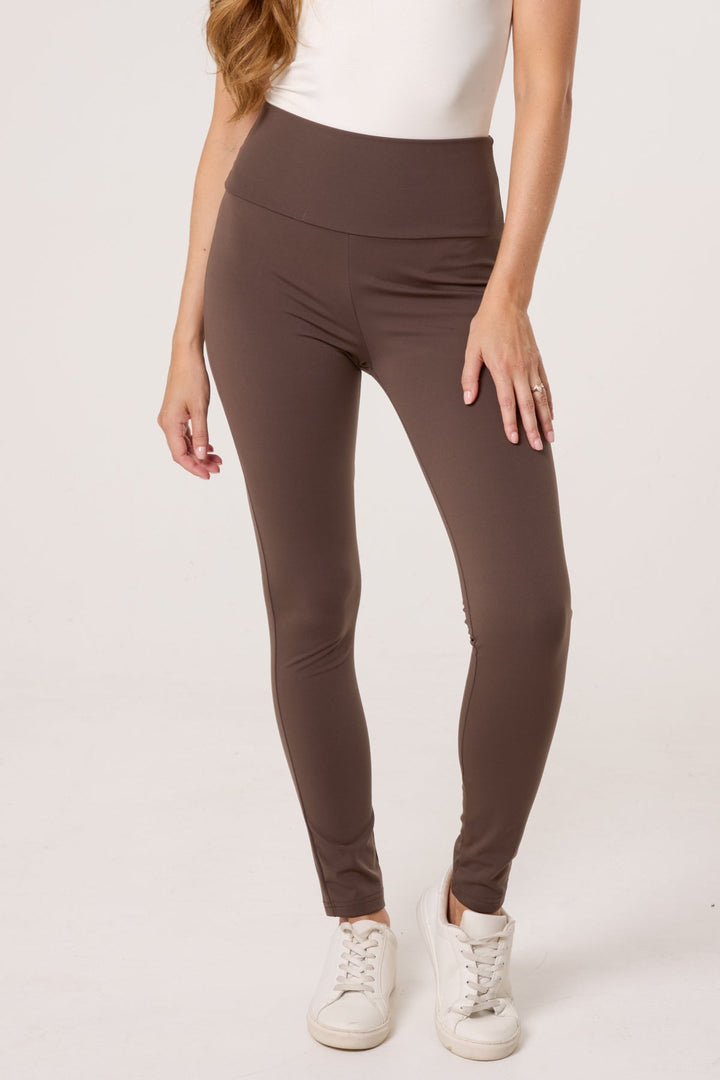 Indy Chocolate Fleece Lined Leggings