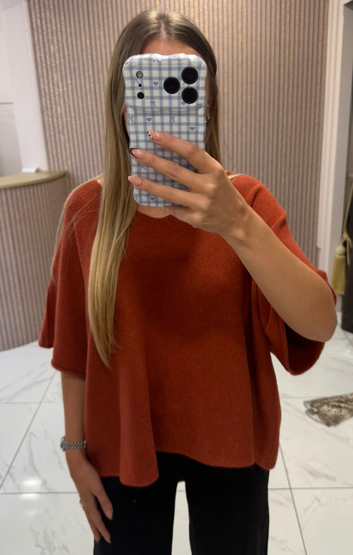 Heidi Rust Fine Knit Jumper/Top