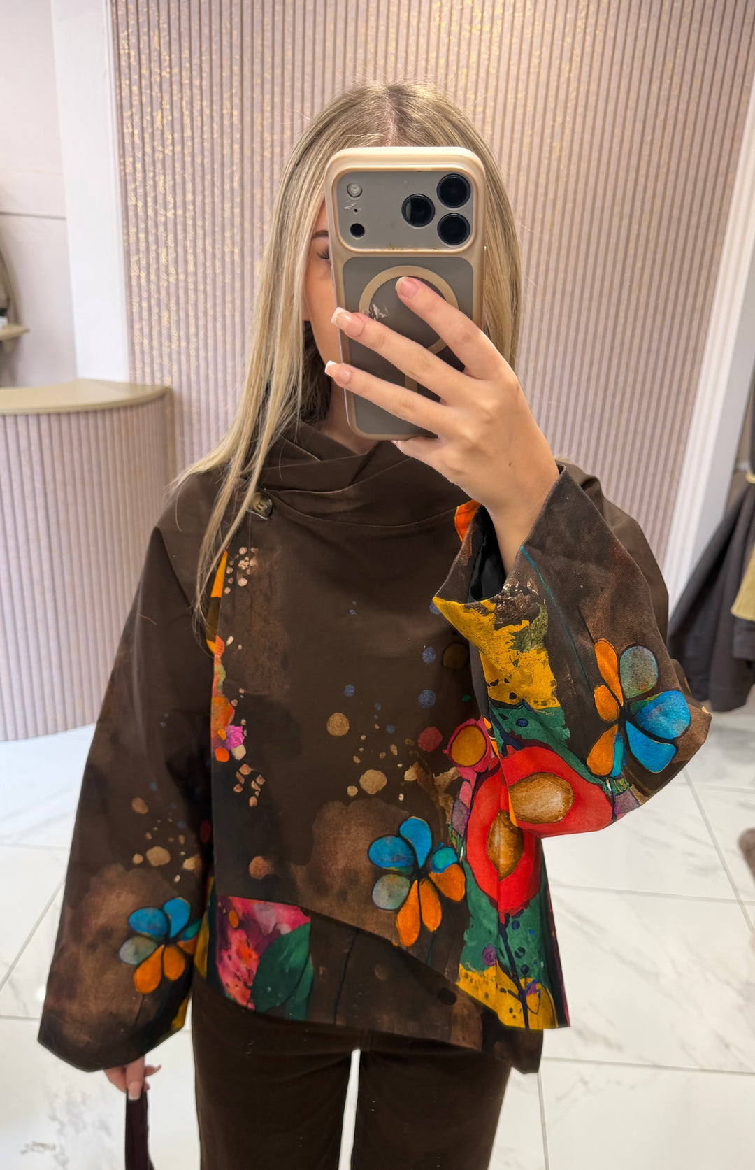 Dolce Chocolate Colourful Print Lightweight Jacket