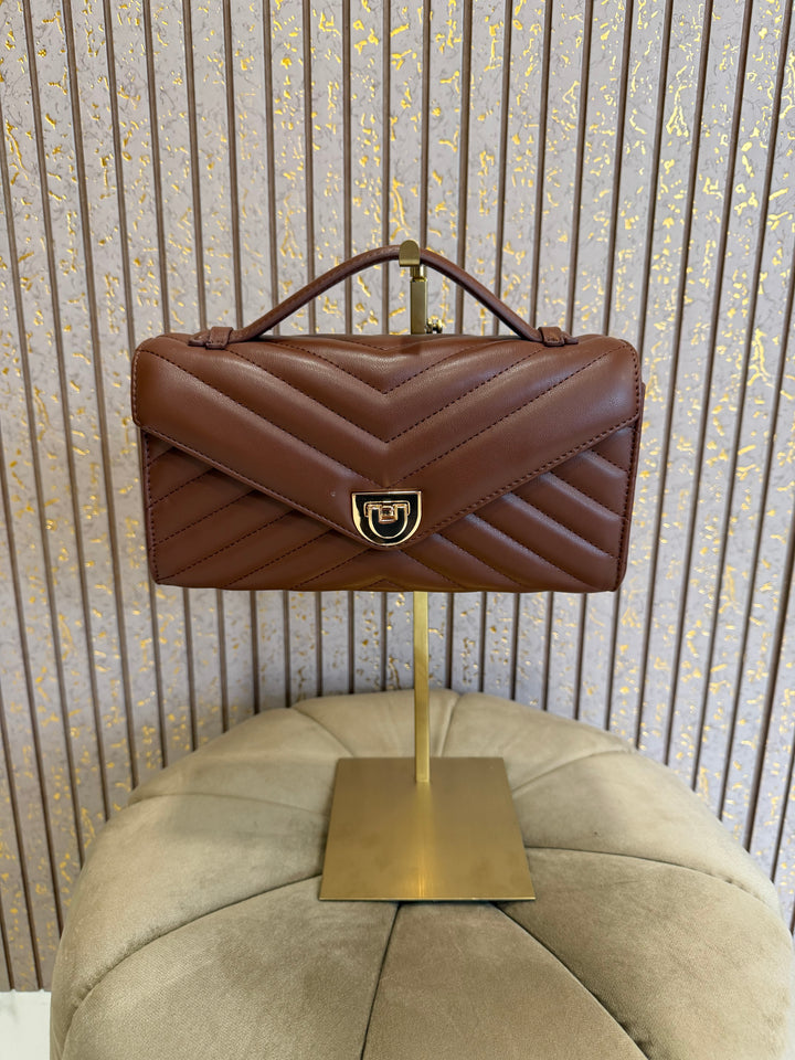 Elise Quilted Handbag With Detachable Long Strap