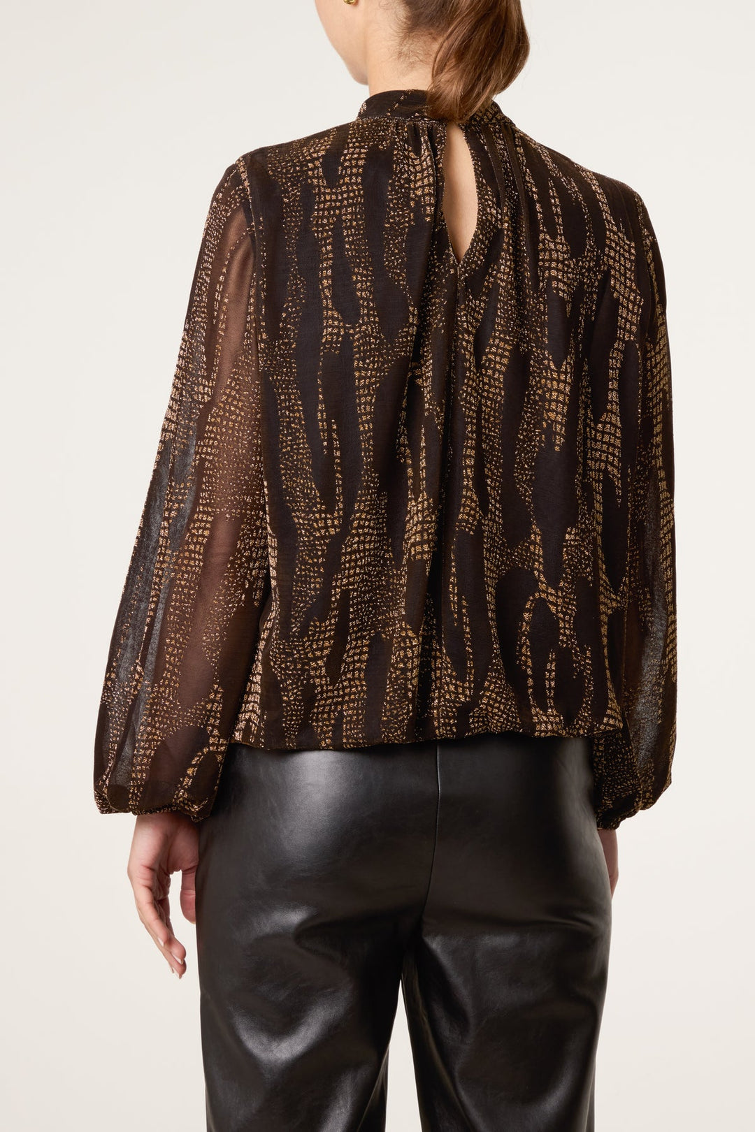 Gina Gold Snake Print Blouse