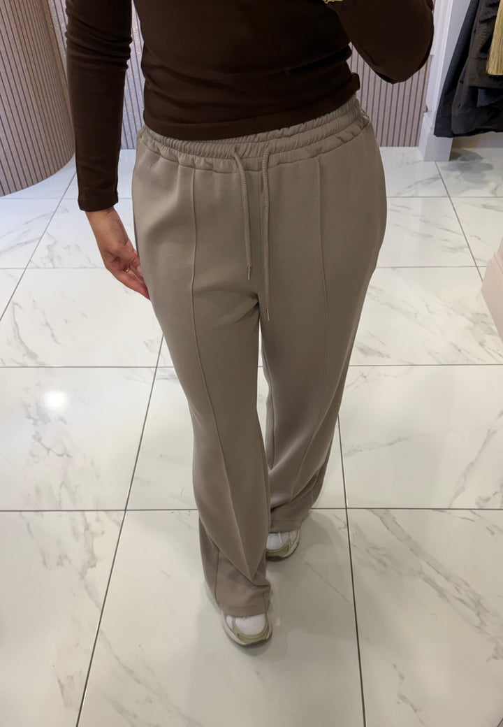 Alex Taupe Seam Front Jogger Trousers