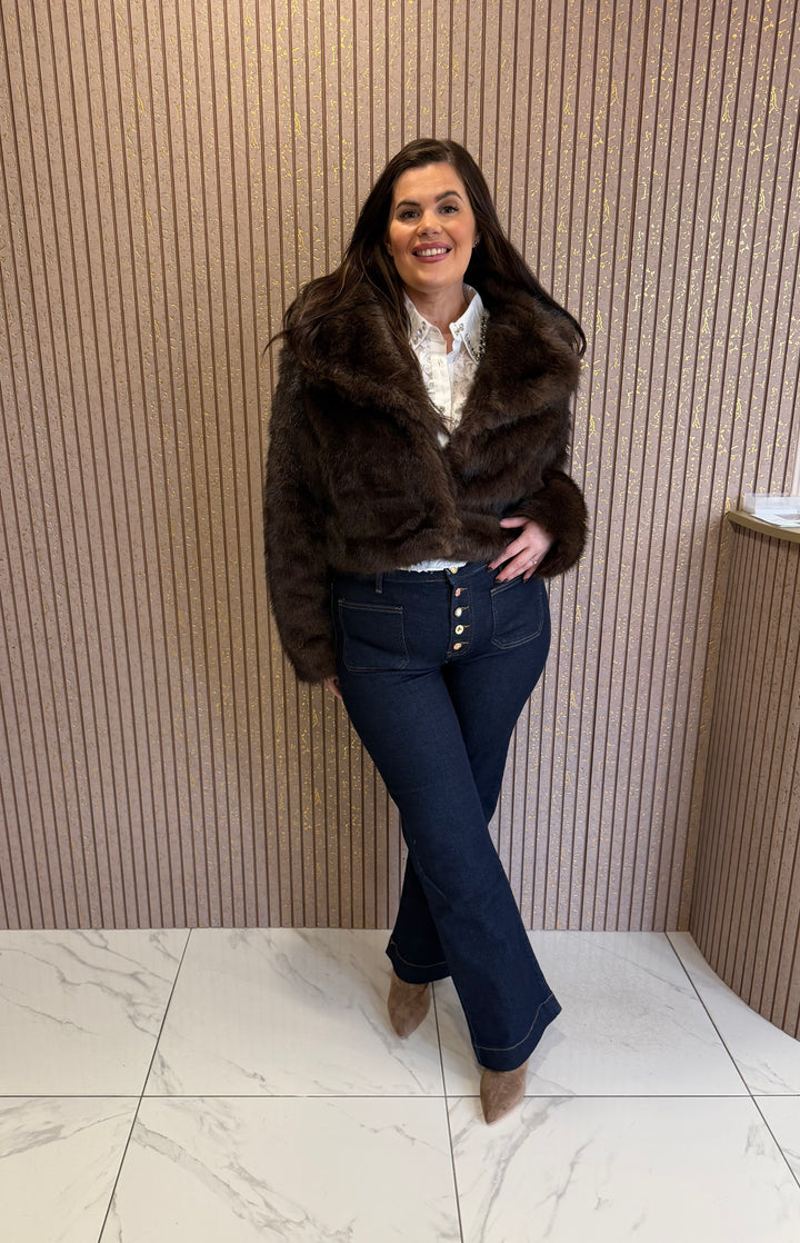 Lexi Chocolate Faux Fur Jacket/Coat