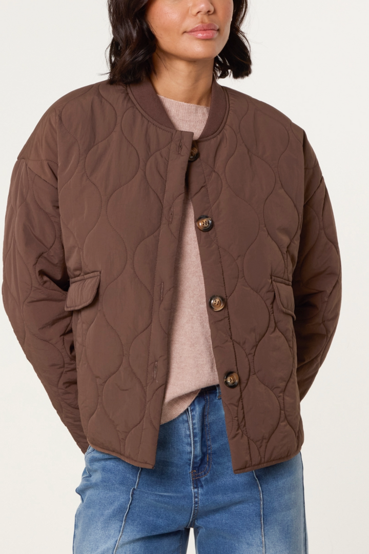 Connie Chocolate Quilted Jacket