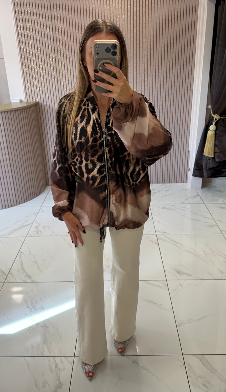 Anais Animal Print Lightweight Jacket