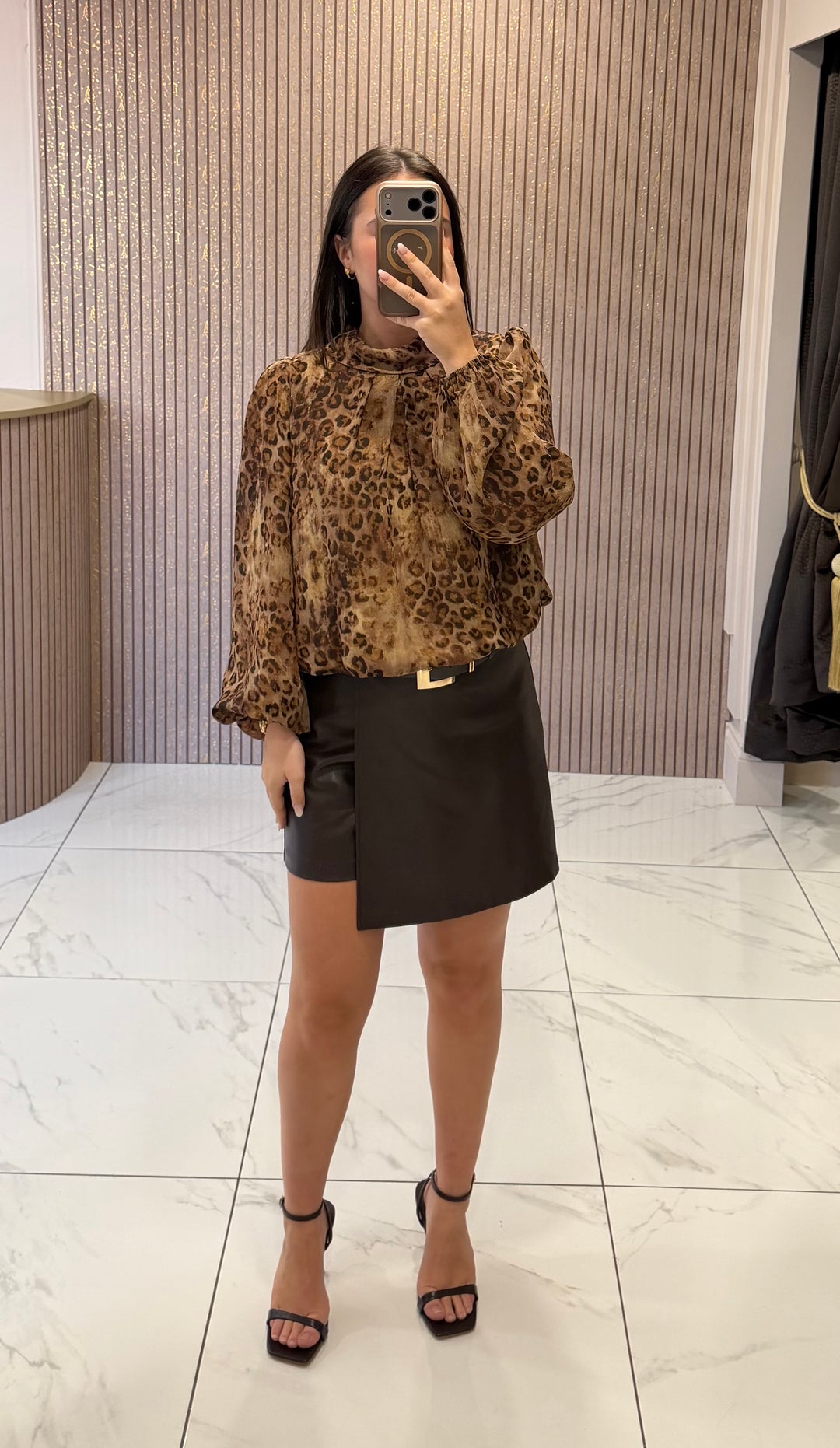 Laura Leopard Print Blouse