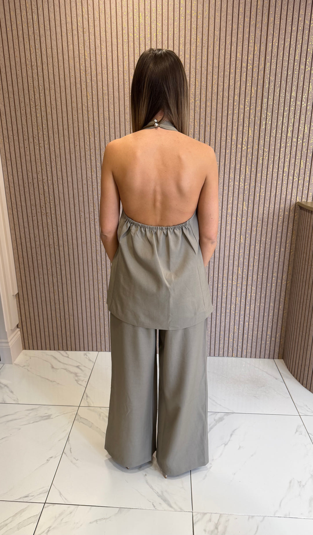 Anya Cross Front Waistcoat Top &amp; Trouser Co Ord Set