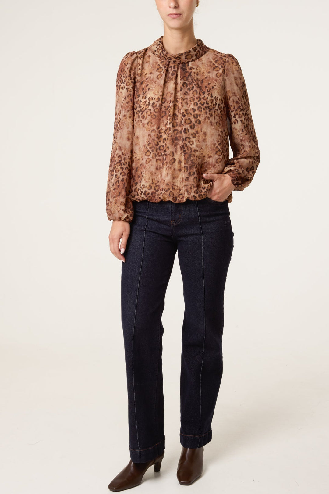 Laura Leopard Print Blouse