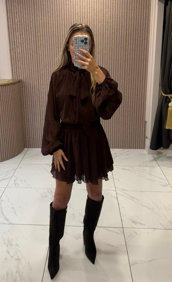 Dollie 2 Way Chocolate Bow Dress