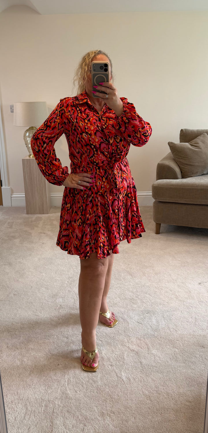 Raya Skater Abstract Print Dress