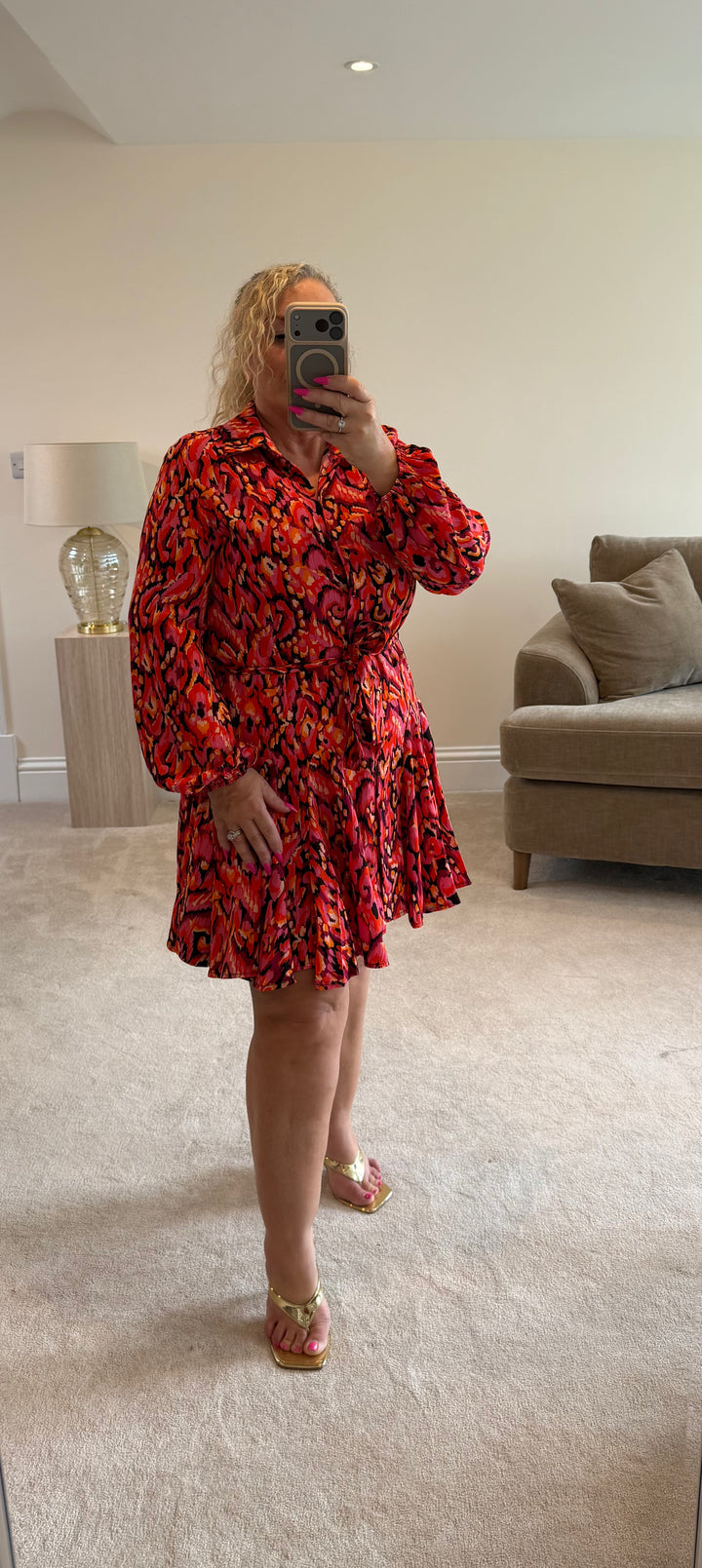 Raya Skater Abstract Print Dress