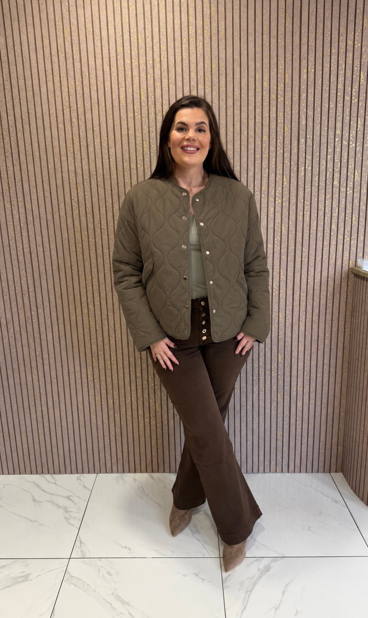 Casandra Khaki Padded Jacket