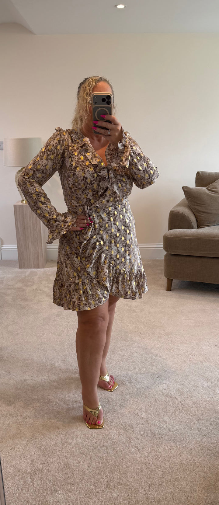 Stella Snake Print Wrap Dress