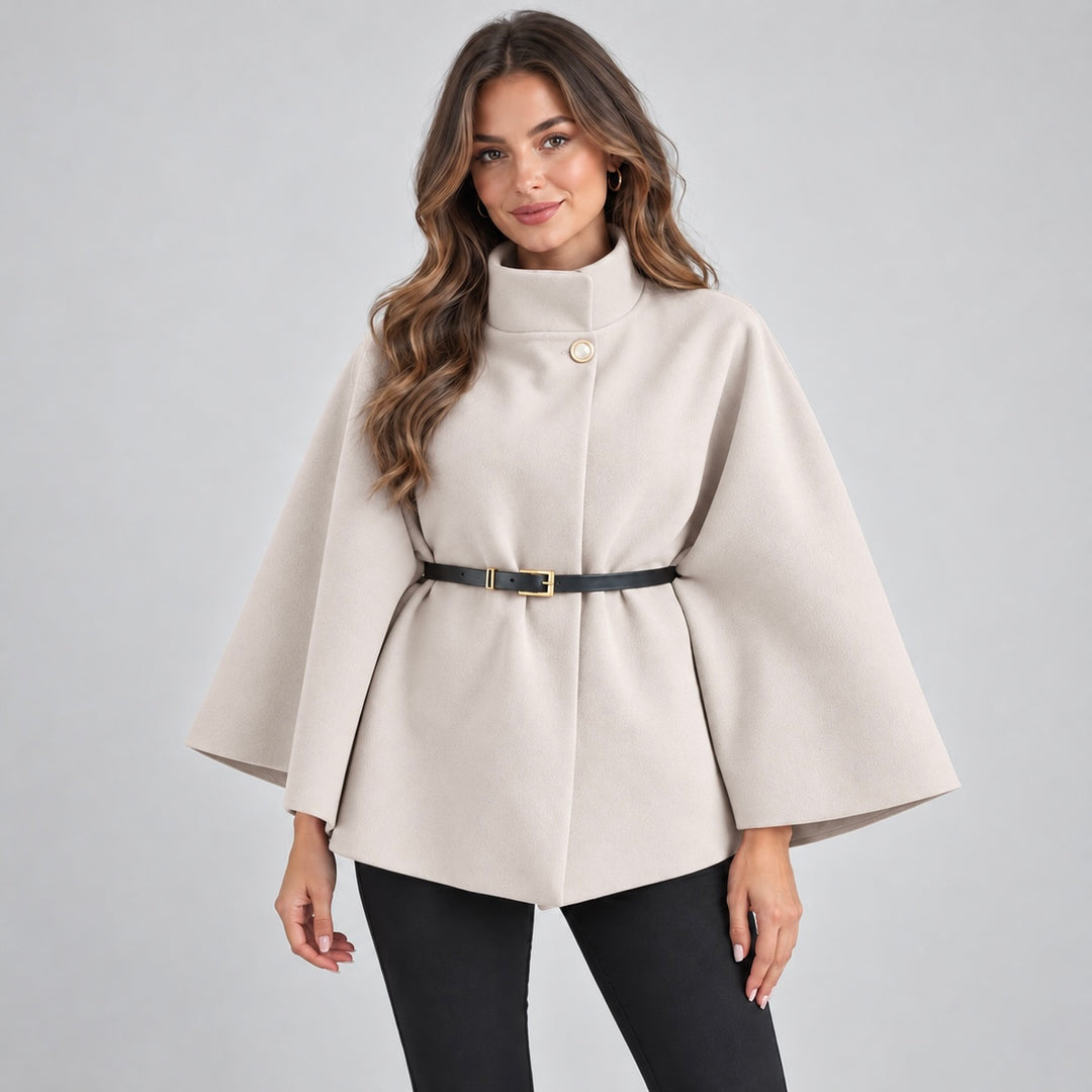 Dolce Cream Belted Cape