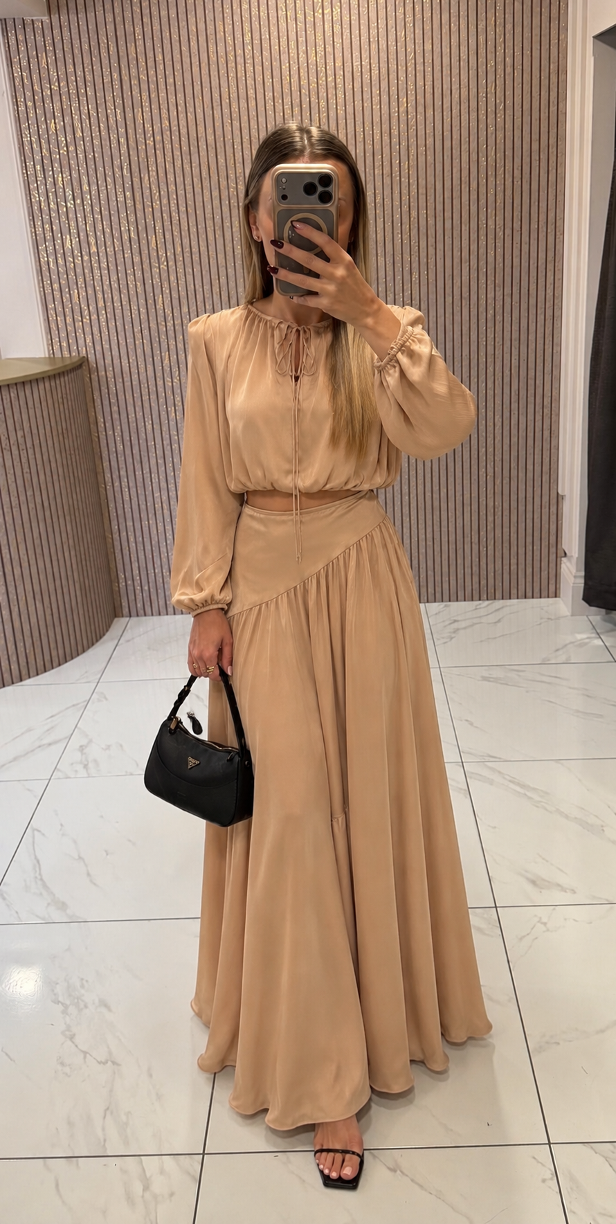 Kirsty Long Sleeve Top &amp; Maxi Skirt Co Ord Set