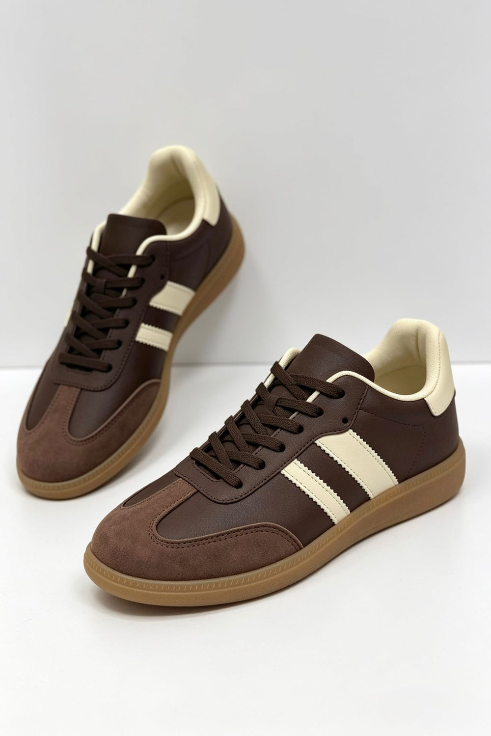 Paloma Chocolate Side Stripe Trainers