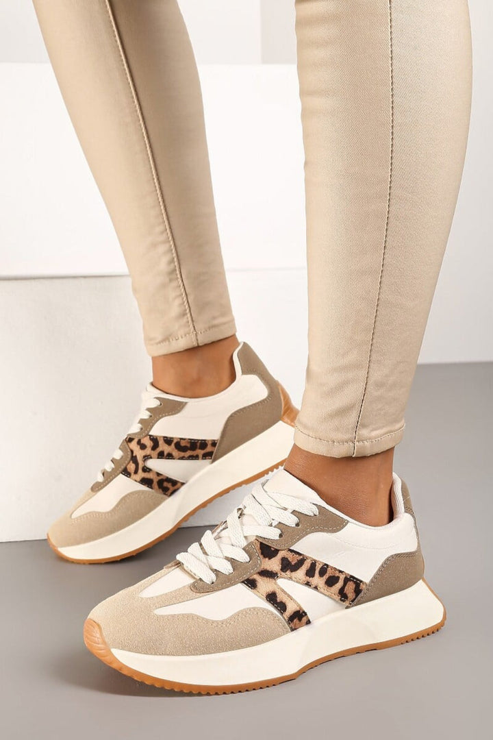 Lianna Leopard Print Trainers