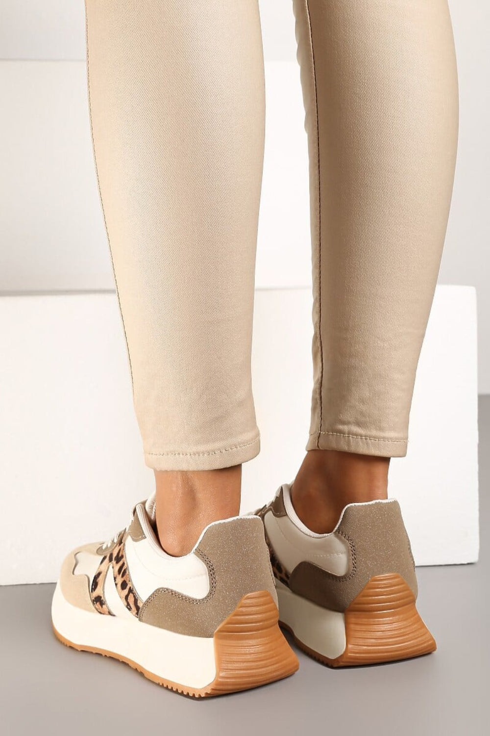 Lianna Leopard Print Trainers