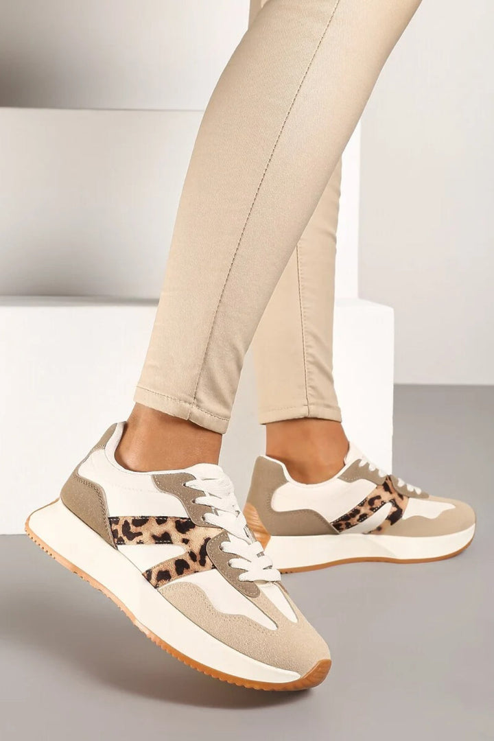 Lianna Leopard Print Trainers