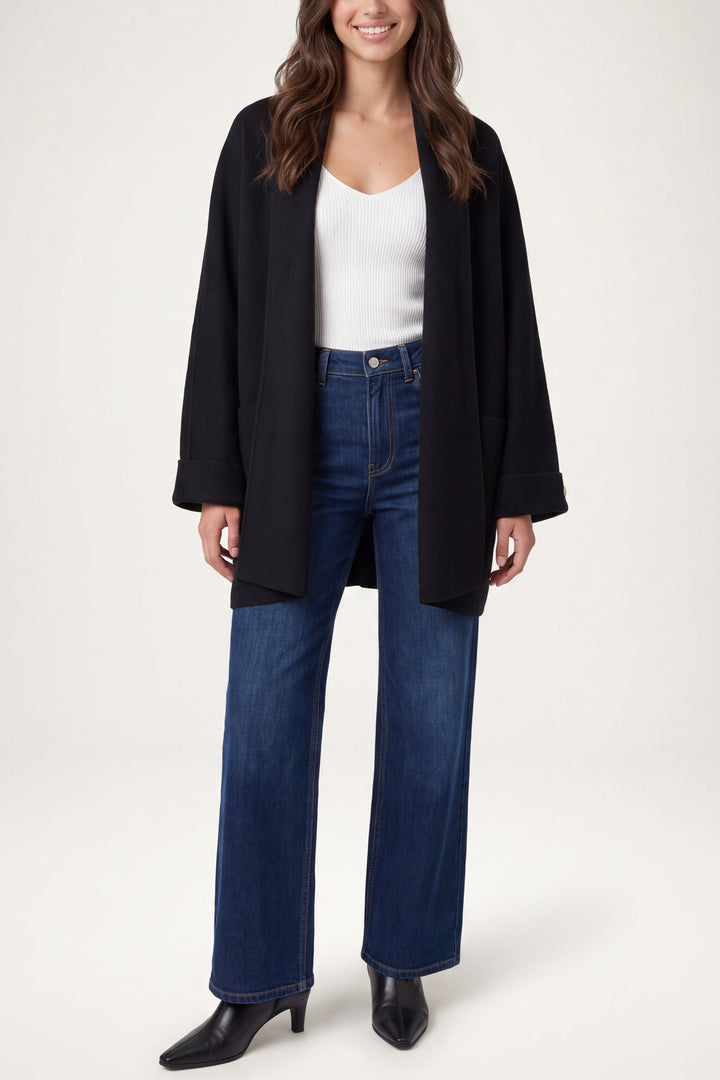 Anna Black Heavyweight Cardigan